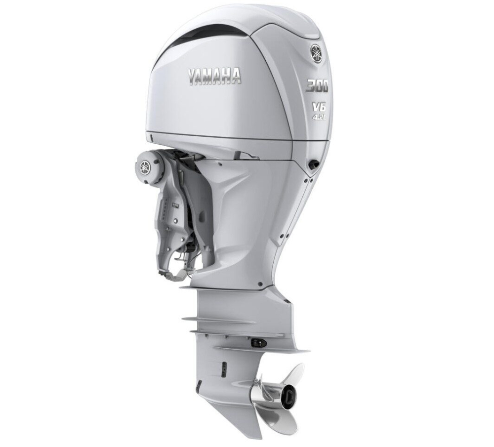 YAMAHA FL300 XS2 (SBW) závesný lodný motor biely - dĺžka hriadeľa 25 palcov/63,5 cm (opačná rotácia vrtule)