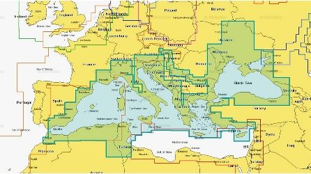 43XGXL9 - SD karta - Juž.Eur.,Stred.m.,Čierne m.,rieka Dunaj