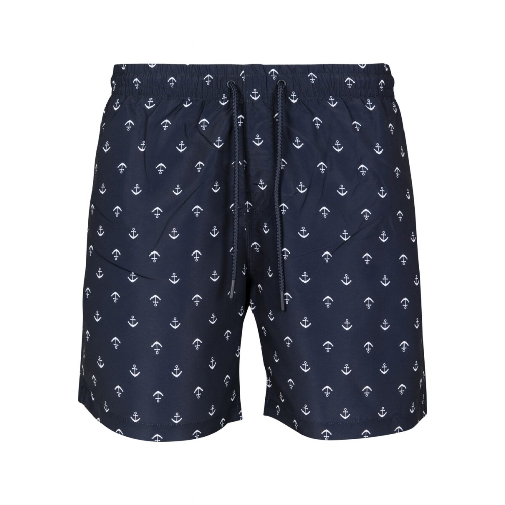 Plavky Urban Classics Pattern Anchor - navy