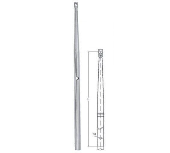 RELING - stĺpec na lano 600 mm, priemer 25mm
