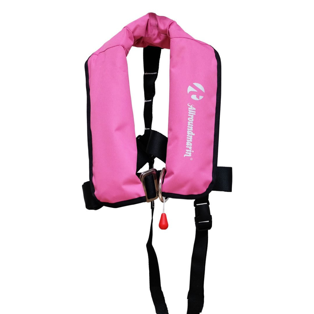ALLROUNDMARIN automatická záchranná vesta JUNIOR 150N (15-40 kg) - ružová
