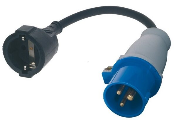 CEE Adaptér samec na Schuko samici - 3 pólový