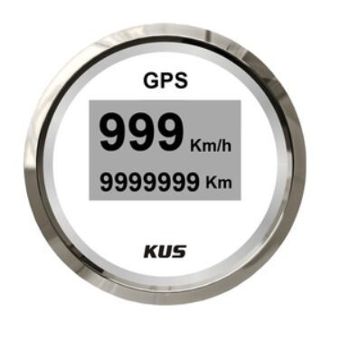 KUS - GPS ukazovateľ rýchlosti s digitálnym ukazovateľom - biely
