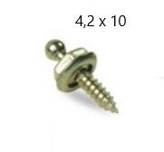 LOXX Základňa s nerezovou skrutkou -hlavička poniklovaná-10mm