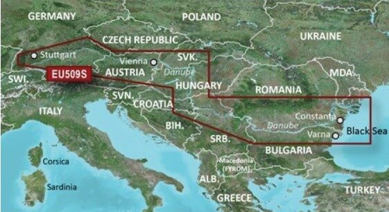 BlueChart G3 Vision - VEU509S / Plavebná mapa mapa Dunaja/
