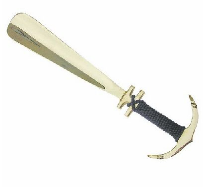 Mosadzný obuvák - kotva s modrým lankom 26 cm