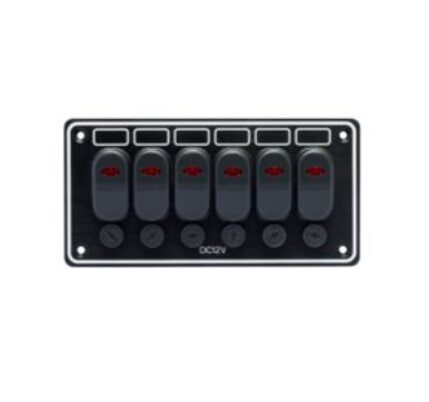 Ovládací panel so 6 spínačmi
