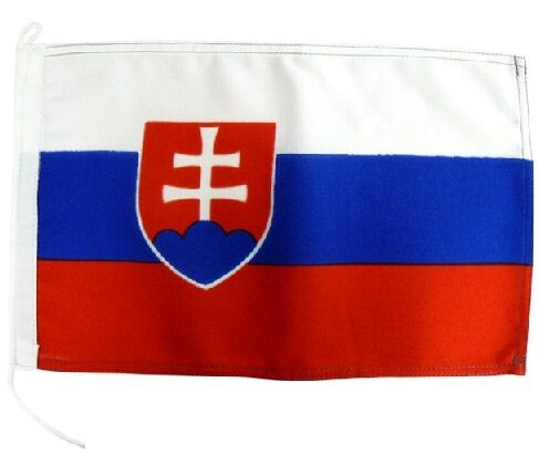 Vlajka Slovensko 60×40 cm pre člny – s upevnením na očko a šnúrku