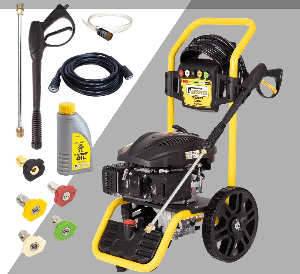 Waspper W3200VA Benzínový vysokotlakový čistič, Peggas, 4.3 HP, 220 bar / 3.200 PSI