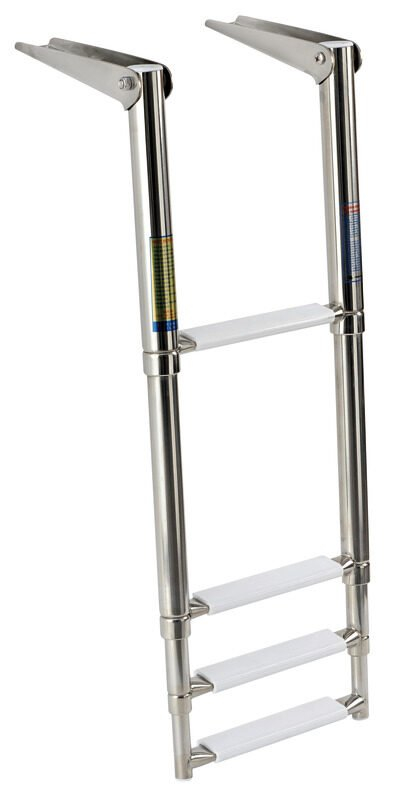 Nerezový teleskopický rebrík 31,5 cm  - 4 schodíky