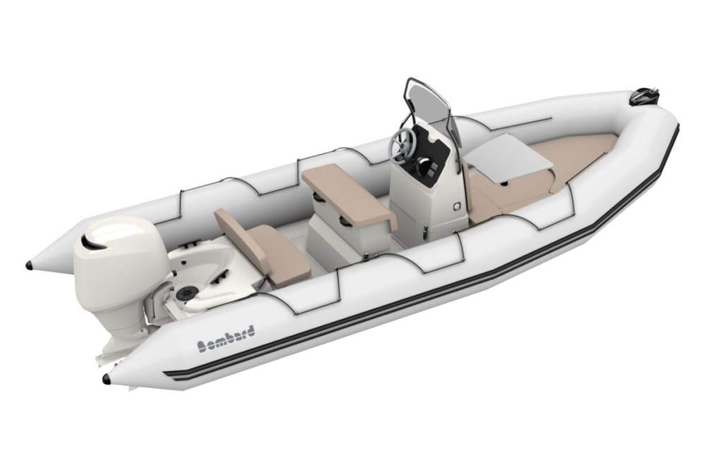 Bombard Sunrider 650 Strongan nafukovací čln svetlošedý / Pebble s prísl.