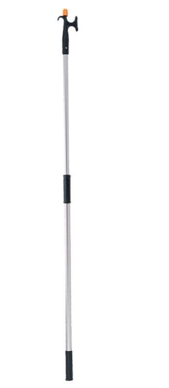 Teleskopický lodný hák z eloxovaného hliníka čierny 118-196 cm, Ø 30mm