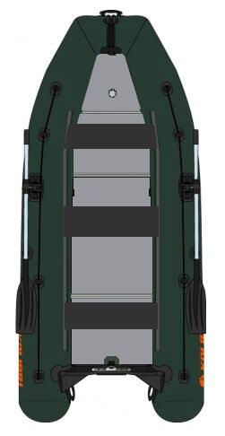 KOLIBRI KM-400 DSL, vystužená hliníková podlaha - zelený
