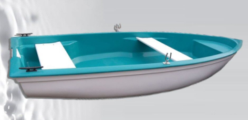 AQUA SYBB Pramica SI-04 s dvojitým dnom zo sklolaminátu - 370x1372x50cm
