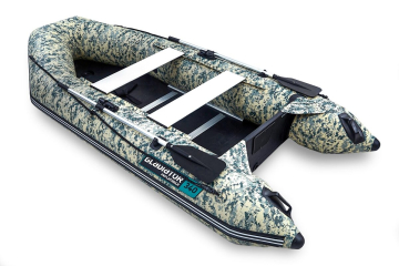 Gladiator AK340 nafukovací čln so skladacou drevenou podlahou - camuflage