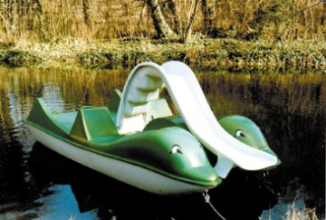 AQUA SYBB DWB-04 Vodný bicykel DELFÍN s toboganom - 370x160x80cm