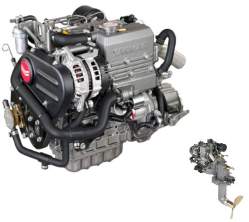 YANMAR 3YM20C so Saildrive SD 25 - 21 PS