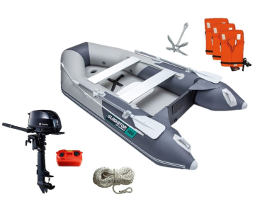 Komplet Gladiator AK 300 AD + motor Tohatsu MFS 5D SS s externou palivovou nádržou + povinná výbava