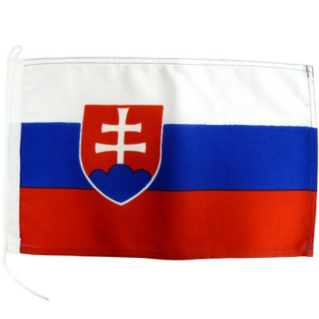 Vlajka Slovensko 20×30 cm pre člny - s upevnením na očko a šnúrku