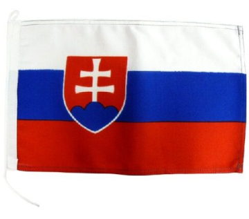 Vlajka Slovensko 60×40 cm pre člny – s upevnením na očko a šnúrku