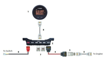 YAMAHA MULTIFUNCTION 1 GAUGE KIT RD TACHO (otáčkomer)