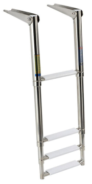 Nerezový teleskopický rebrík 31,5 cm  - 4 schodíky