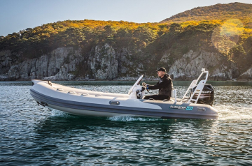 Gladiator Rib 470 AL nafukovací čln s hliníkovou podlahou a konzolou - sivý