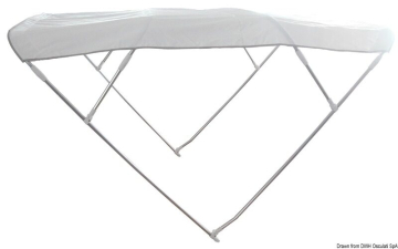 Bimini Depth 4-ramenné hliníkové bimini biele - 175/185 cm, priemer rúry Ø 22 mm