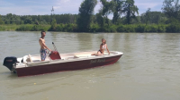 AQUA SYBB Rybársky čln TISZA TFB-06 s dvojitým dnom zo sklolaminátu - 550x160x58cm