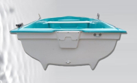 AQUA SYBB Pramica SI-04 s dvojitým dnom zo sklolaminátu - 370x1372x50cm