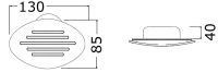 Elektrická lodná húkačka 130 x 85 mm, 12V