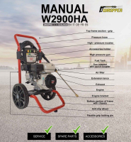 Waspper W2900HA benzínový vysokotlakový čistič, Honda, 5.5 HP, 213 bar/3.100 PSI