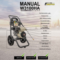 Waspper W3100HA benzínový vysokotlakový čistič, Honda, 5.5 HP, 213 bar/3.100 PSI