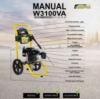 Waspper W3100VA benzínový vysokotlakový čistič, Peggas, 4.3 HP, 213 bar / 3.100 PSI