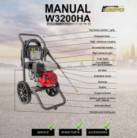 Waspper W3200HA benzínový vysokotlakový čistič, Honda, 6.5 HP, 220 bar/3.200 PSI