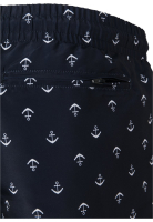 Plavky Urban Classics Pattern Anchor - navy