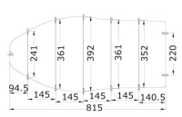 Krycia plachta pre člny dĺžky 700-780 cm - strieborná