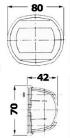 Navigačné svetlo s čiernym telom "SPHERA DESIGN" COMPACT 12