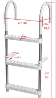 Rebrík z hliníka  - 3 schodíky, šírka 35 cm, dĺžka 83 cm