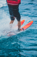 Jobe Allegre 59" Combo Waterskis Red - combo lyže