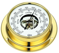 BARIGO TEMPO Barometer Ø 88 x 25 mm - leštená mosadz