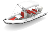 Bombard Sunrider 650 Strongan nafukovací čln sv. šedý / fire