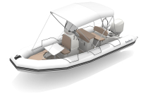 Bombard Sunrider 650 Strongan nafukovací čln svetlošedý / Pebble