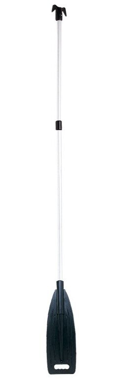 Teleskopické hliníkové pádlo s dvojitým hákom čierne 143-195 cm, Ø30 mm
