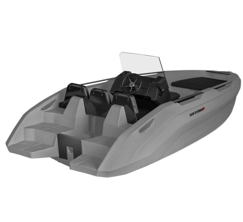 SEASTORM 17 HDPE Extra odolný plastový čln šedý - 518 cm