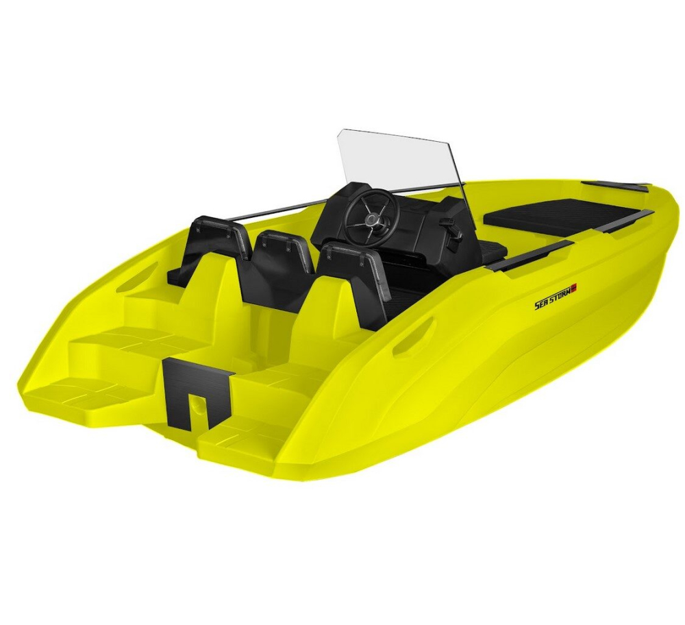 SEASTORM 17 HDPE Extra odolný plastový čln žltý - 518 cm