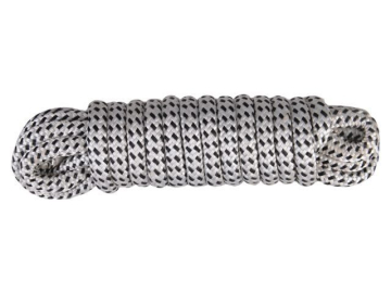 TALAMEX Vyväzovacie lano s okom čierno-biele - 10 mm x 5m