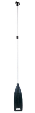 Teleskopické hliníkové pádlo s dvojitým hákom čierne 143-195 cm, Ø30 mm