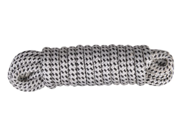 TALAMEX Vyväzovacie lano s okom čierno-biele - 12 mm x 10m