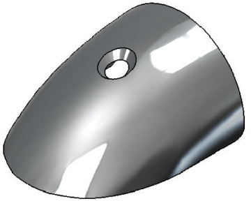 Koncovka nárazníka AISI316 – 56,5 × 30 mm